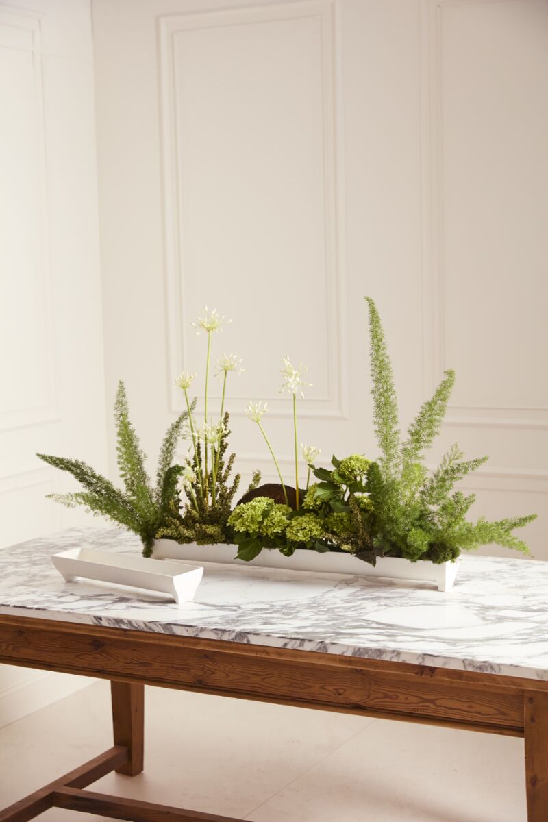 Design Shop White Edison Tray 17.5"x 4"x 3"