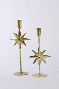 Design Shop Winter Solstice Candleholder 5.5"x 3.5"x 11", Set of 2