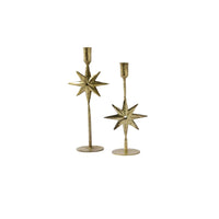 Design Shop Winter Solstice Candleholder 5.5"x 3.5"x 11", Set of 2