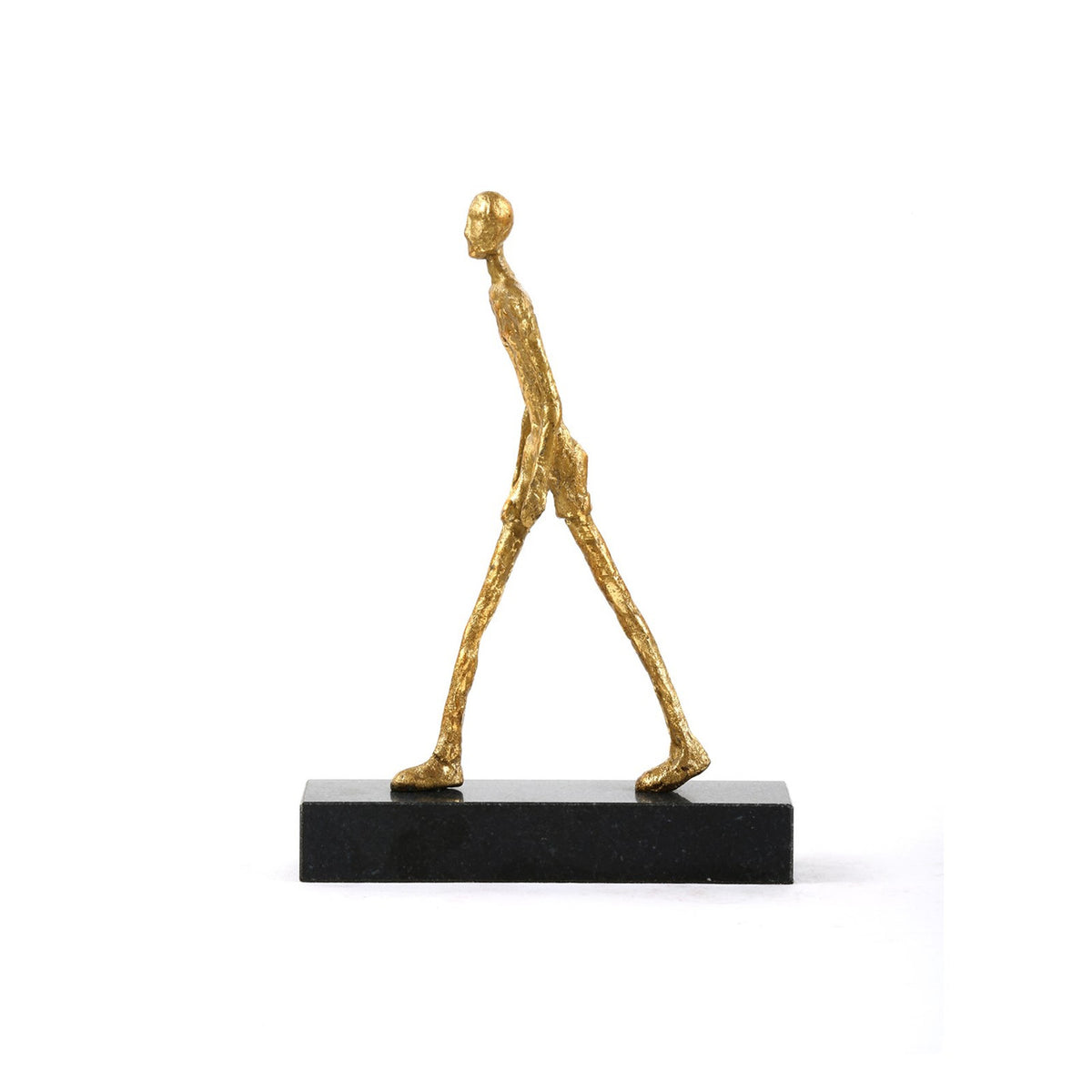 Villa & House Walking Man Statue, Gold Leaf