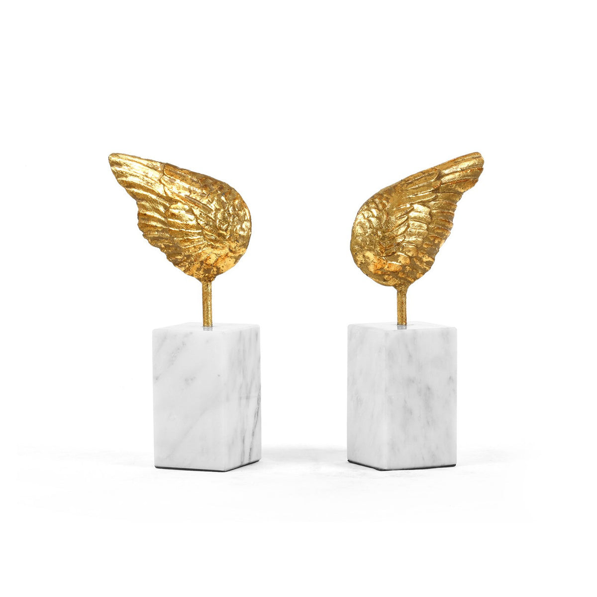 Villa & House Wings Statue (Pair), Gold Leaf