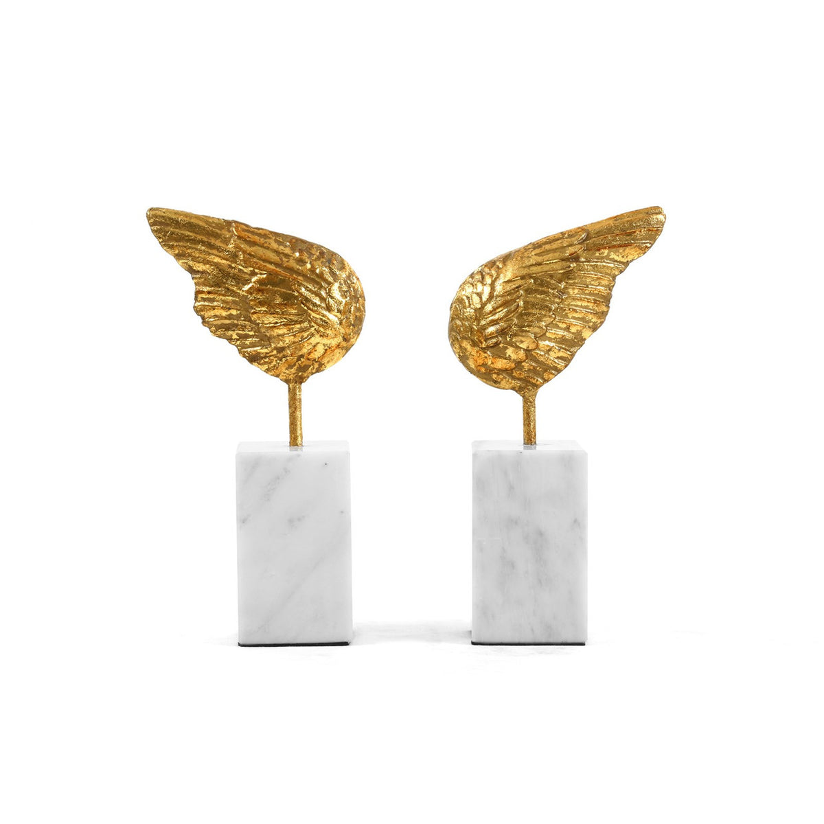 Villa & House Wings Statue (Pair), Gold Leaf