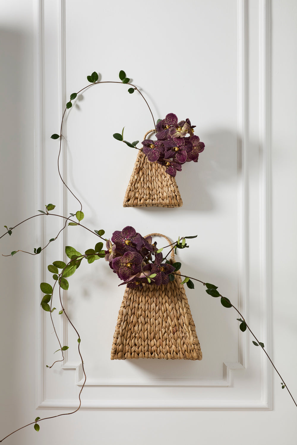 Design Shop Woven Wall Basket 7.5"x 3.5"x 10"