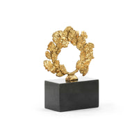 Villa & House Wreath Statue, Gold Leaf