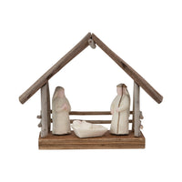 Design Shop Handmade Driftwood and Paper Mache Nativity, 8.5"W