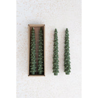Design Shop Unscented Tree Shaped Taper Candles, Set of 2