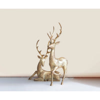 Design Shop Resin Deer, Gold Finish, Set of 2.