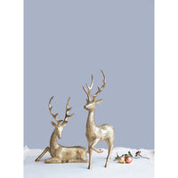 Design Shop Resin Deer, Gold Finish, Set of 2.