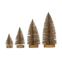 Design Shop Plastic Bottle Brush Trees, Set of 4
