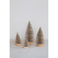 Design Shop Plastic Bottle Brush Trees, Set of 4