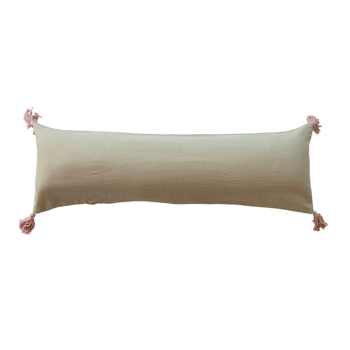 Design Shop 36"L x 12"H Cotton Printed Lumbar Pillow w/ Embroidery Tassels