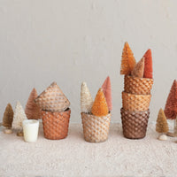 Design Shop Recycled Glass Hobnail Tealight/Votive Holders, Frosted Finish, Boxed Set of 6