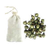 Design Shop Embossed Recycled Mercury Glass Ornaments in Muslin Bag, Set of 36
