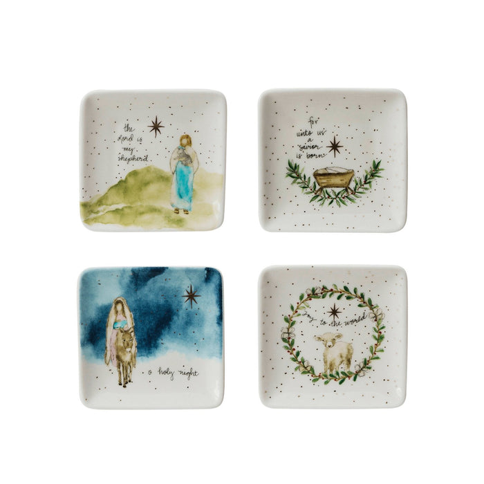 Design Shop Gold Electroplated Stoneware Dishes, 4 Styles