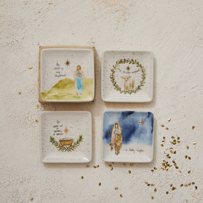Design Shop Gold Electroplated Stoneware Dishes, 4 Styles