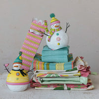 Design Shop Resin & Wire Snowman w/ Glitter, Set of 2.