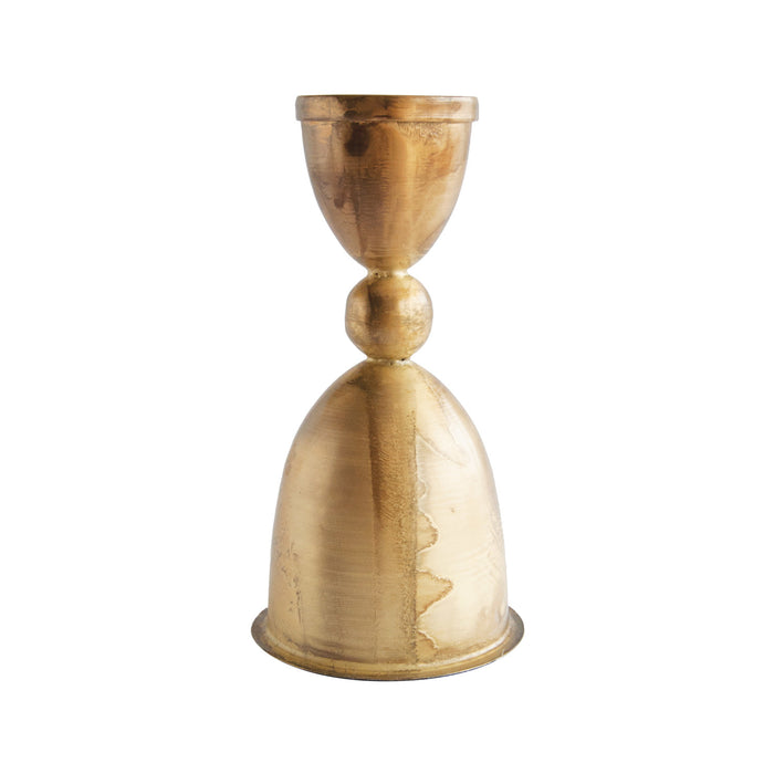 Design Shop Metal Taper Holder, Distressed Brass Finish