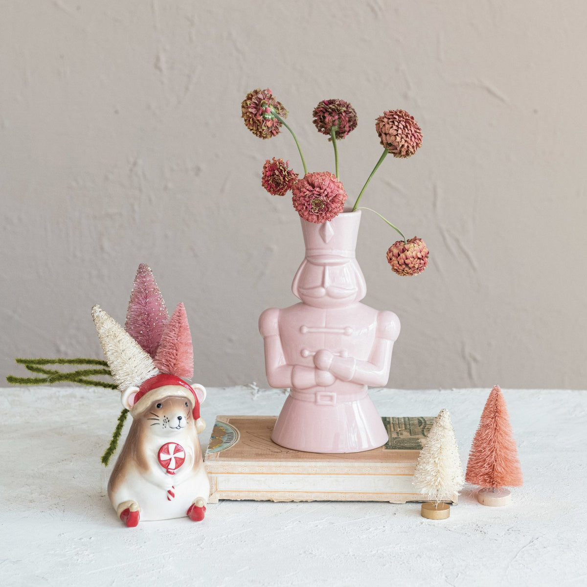 Design Shop Ceramic Soldier Vase, Pink