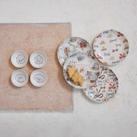 Design Shop Stoneware Plate w/ Holiday Pattern, Set of 4