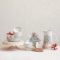 Design Shop Stoneware Plate w/ Holiday Pattern, Set of 4