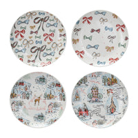 Design Shop Stoneware Plate w/ Holiday Pattern, Set of 4