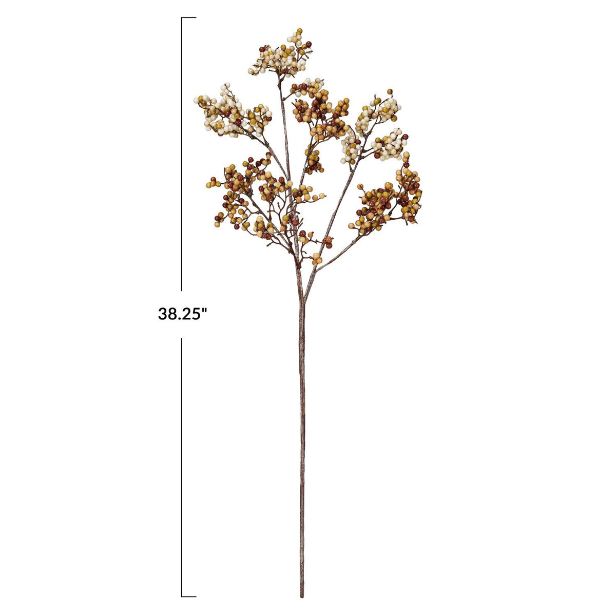Design Shop Faux Berry Stem, Cream & Tan Color