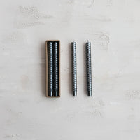 Design Shop Unscented Faceted Taper Candles in Box, Set of 2