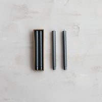 Design Shop Unscented Faceted Taper Candles in Box, Set of 2