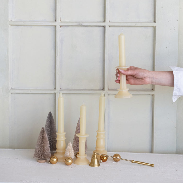 Design Shop Unscented Taper in Taper Holder Shaped Candle