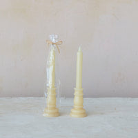 Design Shop Unscented Taper in Taper Holder Shaped Candle