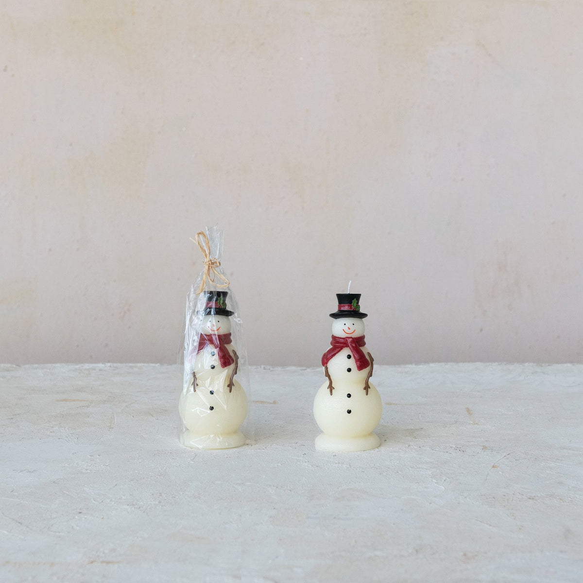 Design Shop Unscented Snowman Shaped Candle