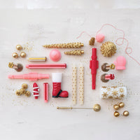 Design Shop Unscented Package Shaped Taper Candles in Box, Pink & Red, Set of 2