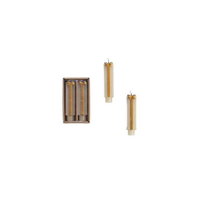Design Shop Unscented Package Shaped Taper Candles in Box, Set of 2