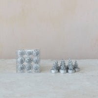 Design Shop Unscented Tree Shaped Tealights in Box, Set of 9
