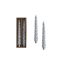 Design Shop Unscented Tree Shaped Taper Candles in Box, Set of 2