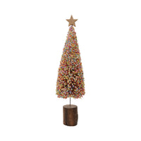 Design Shop Foam Microbeads & Resin Christmas Tree with Wood Slice Base & Star