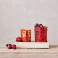 Design Shop Glass Tealight/Votive Holder with Laser Etched Window Scene