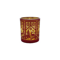 Design Shop Glass Tealight/Votive Holder with Laser Etched Window Scene