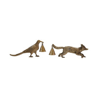 Design Shop Zinc Alloy Fox/Pheasant Shaped Candle Snuffer, Set of 2