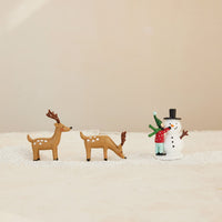 Design Shop 2-1/2"L x 1-3/4"W x 3"H Resin Boy Building Snowman, Multi Color