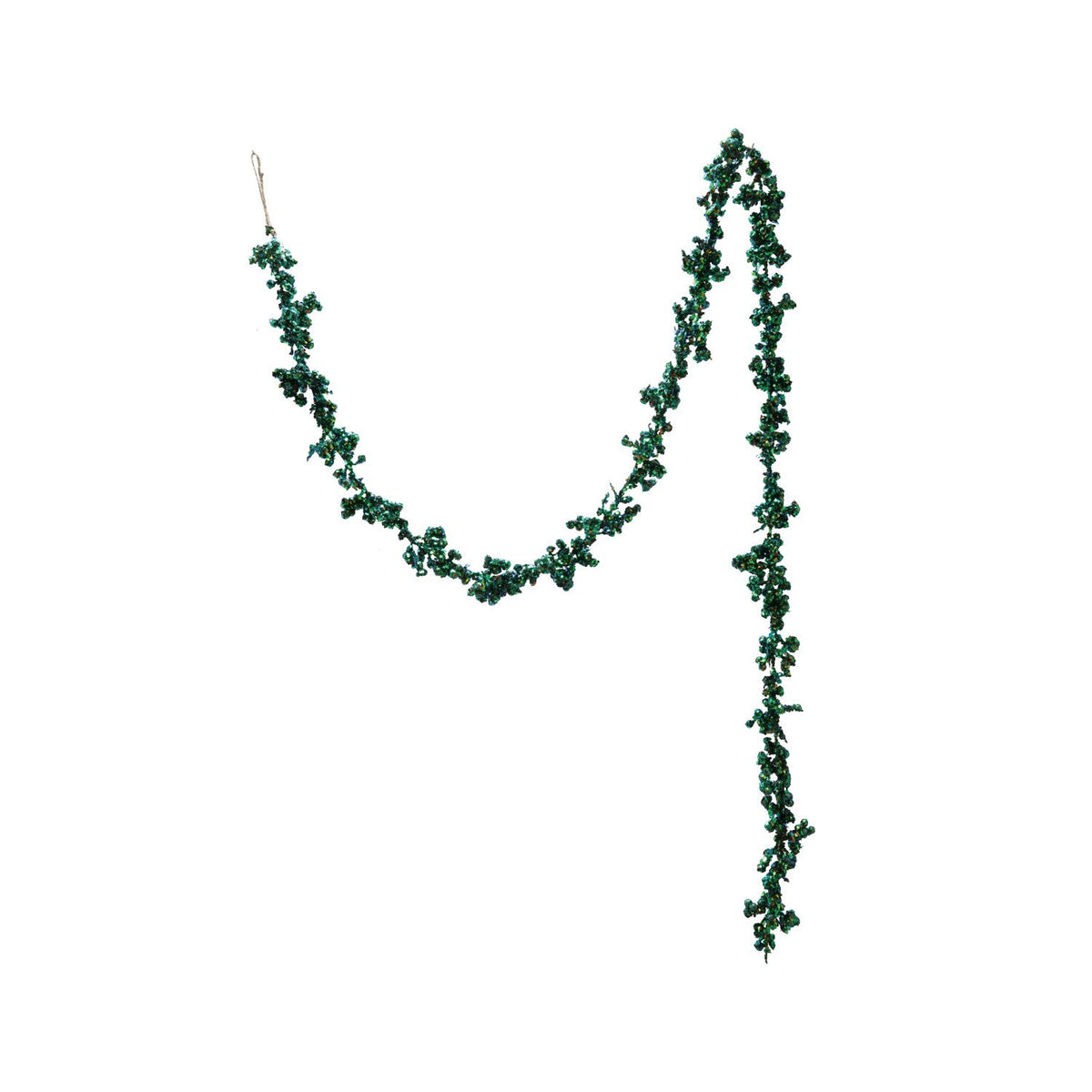 Design Shop Foam & Glitter Ball Garland, Iridescent Finish, Green