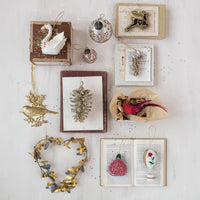 Design Shop Brass & Galvanized Metal Leaves Heart Shaped Wreath