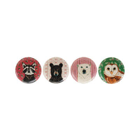Design Shop Holiday Animal Stoneware Plates, 4 Styles