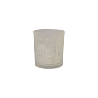 Design Shop Etched Mercury Glass Votive Holder, Silver, 4"H