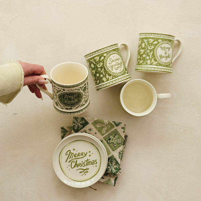 Design Shop Holiday Stoneware Mugs with Sayings, 12 oz., 4 Styles