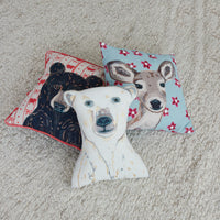 Design Shop Embroidered Holiday Deer Pillow, 18" Square