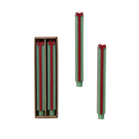 Design Shop Green and Red Package-Shaped Taper Candles, 10"H, Set of 2