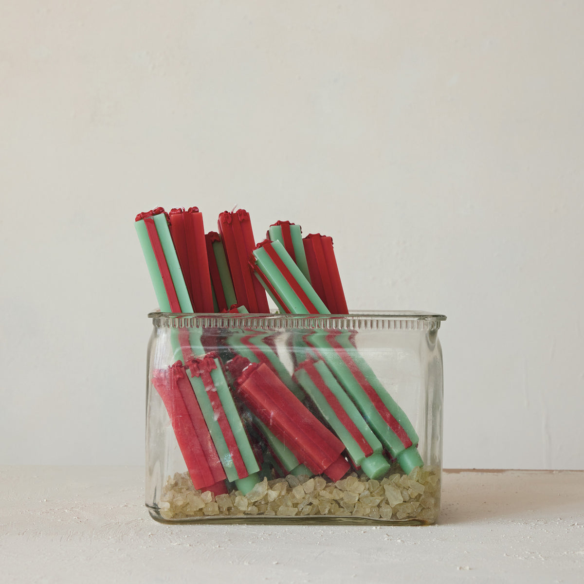 Design Shop Green and Red Package-Shaped Taper Candles, 10"H, Set of 2