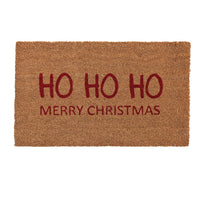 Design Shop Natural Coir HO HO HO Merry Christmas Doormat