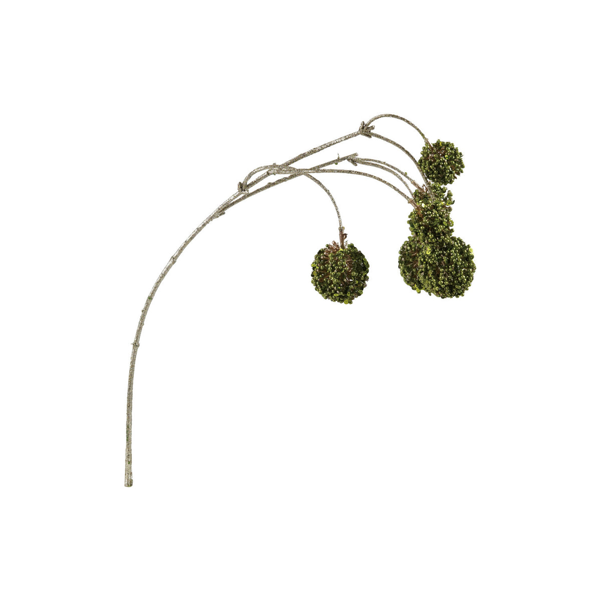 Design Shop Glittered Faux Pod Spray, Green, 25.5"H